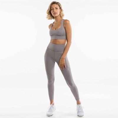 China Women Breathable Pure Sportswear Color Cheap Bra Sets Sweat Suit Sets For Sports Yoga Gym Workout for sale