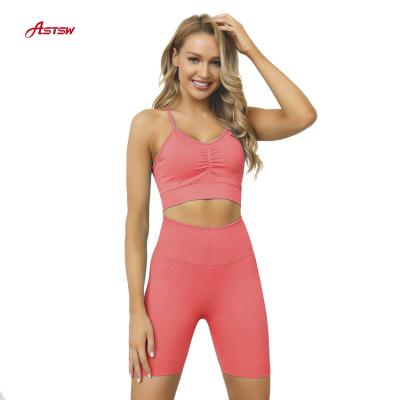 China Women Yoga Clothes Breathable Breathable Gym Wear Seamless Yoga Sets for sale