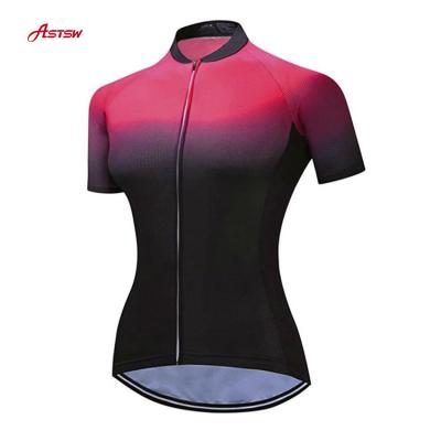 China Breathable Women's Cycling Jersey Short Sleeve Lightweight Bike Clothes Summer Bike Shirts Tops for sale