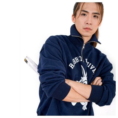 China 2021 Factory Direct Zipper Stylish Sweatshirts Breathable Crewneck Unisex Sweatshirt for sale