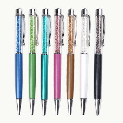 China office & School Ball Pen Metal Crystal Ballpoint Pens Beautiful Gift Glitter Crystal with Custom Logo for sale