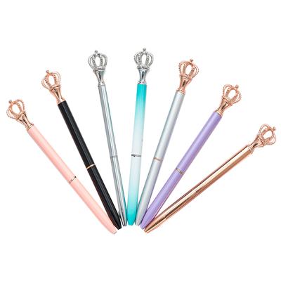 China office & Promotional Luxury Tip Pen With Crown Pen Cute Metal Royal Crown Pen Ball Beautiful Gift Pen Crown School for sale