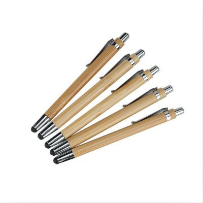 China office & School Ballpoint Pen Promotional Customized Logo Bamboo Pen Ballpoint Pen Stylus Bamboo for sale