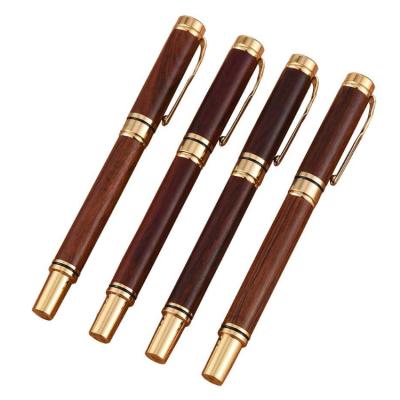 China office & Wooden Pen High End Wooden Signing Pen Luxury Red Wood Roller Pen Engraving Printing Custom School Logo for sale