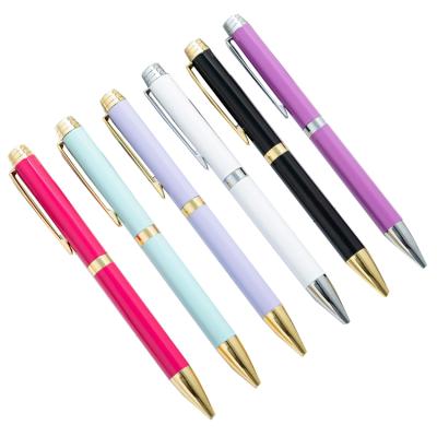 China office & School Pen Best Selling Gift Item Metal Pens Cheap Custom Beautiful Ballpoint Pen Logo for sale