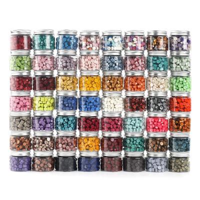 China Eco-friendly About 180 Pieces Each Bottle 34 Colors Sealing Wax Pearl Particles For Retro Seal Stamp Wedding Envelope Card for sale