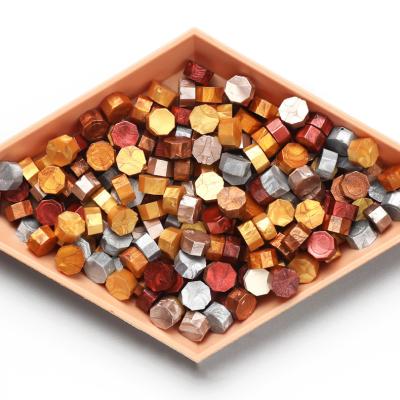 China Octagonal Sealing Wax Particles 100pcs 35g Wax Beads Factory Wholesale Eco-friendly Small Bag Color Mixed Color Sealing Wax for sale