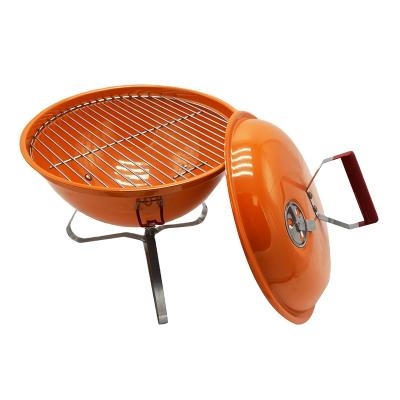 China Easily Assembled Cast Iron Charcoal BBQ Grill Tabletop Grill Portable Round Mini Grill Kettle for sale