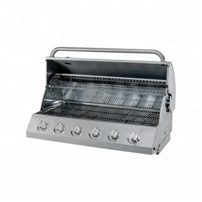 China Height Adjustable CE Approved Commercial Gas All Stainless Steel Body BBQ Grill for sale