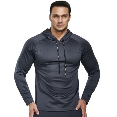 China Anti-wrinkle Customize quick dry polyether sports gym Villous lining cropped hoodie men for sale