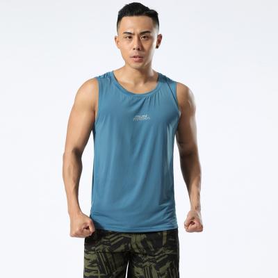 China QUICK DRY wholesale men tank tops polyester spandex mens tank tops ribbed tank top men for sale