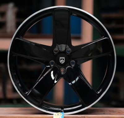 China Aluminum T6061 Customized For Porsche 20 Inch 21 Inch Bright Black Side Aluminum Alloy Forged Wheels for sale