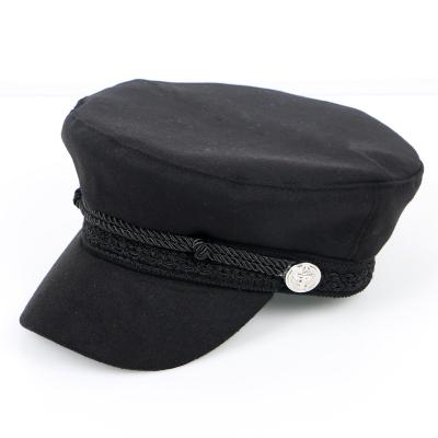 China New Cotton Character Gorra Women Octagonal Berets Hats Casual Flat Military Militar Hat With Lace For Ladies Autumn for sale