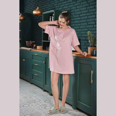 China Wholesale Breathable Pajamas Women Plus Size Women's Sleepwear Cotton Nightgown Extended Nightgown Home Wear For Women for sale