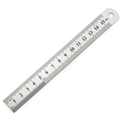 China School Student HYSTIC 15CM 20CM 30CM  Stainless steel ruler, high quality metal scale ruler with metric & inch scale for sale