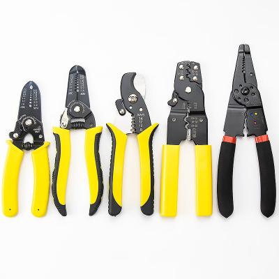 China WIRE STRIPPER Hystic Monochrome Yellow 5021 Manual Cable Cutting Stripping Wire Stripper Industrial Carbon Steel with Serrated Teeth for sale