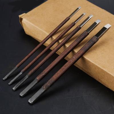 China Leather working Industrial Grade Steel Leather Puncher 3/5/6/8/10/12mm Flat Head Home Sewing Tool Handmade Leather Craft with OEM Support for sale