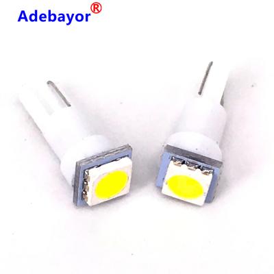 China free shipping 100x T5 5050 1SMD Instrument Bulb Wedge LED Blue Red Pink White Blue Car Auto Dashboards Gauge 800 Bulbs Convertible for sale