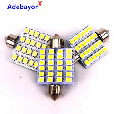 China DC12V C5W 1210 Car Lamp Bulb Interior Super Bright Reading Dome Light Cool White 24SMD 3528 36mm 39mm 41mm Festoon Led 36mm 39mm 41mm for sale