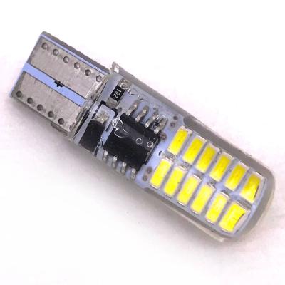 China T10 License Plate Clearance Lights 94 168 3014 24 Led Flash Light Strobe Silicone Gel Lamp DC12V 2 Pattern Lights W5W Flash Bulb CX-5 for sale