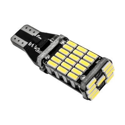 China Super Bright T15 T10 W16W 921 45 SMD Led Bulbs 4014 12V 24V Car Auto Reversing Light Emergency Lamp T15 Led Canbus No Error 600 for sale