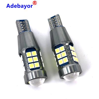 China DC12V-16V Canbus T15 W16W Backup Reverse 27SMD Lamps 3030 921 912 Super Bright Led Tail Bulbs Turn Signal Lights For Car Universal for sale