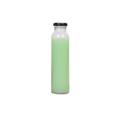 China Luxury Modern Wholesale Empty Multi Shape Beverage Glass Bottle With Metal Screw Lid Cap 150ml 200ml 280ml 350ml 400ml 500ml for sale