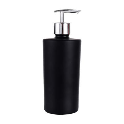 China Wholesale Modern Luxury Shampoo 450ml Black White Glass Bottles Empty Lotion Pump Bottles for sale