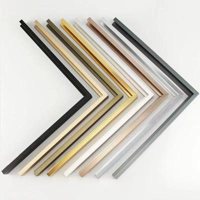 China Modern aluminum profile frame mirror flash poster frames led wall mirror frame for photo aluminum alloy metal profiles for sale