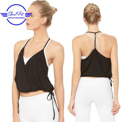 China Wholesale Custom Anti-pilling Spaghetti Women's Sport Fitness Short Tank Top for sale