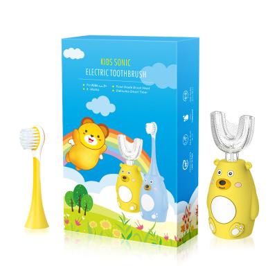 China 2 Minutes One Cycle High Quality Cute Animal Kids Toothbrush / Kids Child Toothbrush Protect Sensitive Erasers OEM for sale