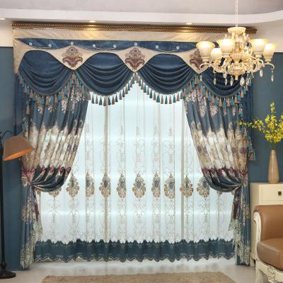 China Blackout Factory Supply Custom Curtains Embroidered Curtains Drapes With Valance for sale