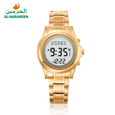 China 2020 New Sapphire Qibla Muslim Digital Couple Alarm Design Men Women Wrist Watch for sale