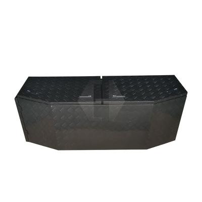 China China Manufacture OEM Ute Waterproof Aluminum Truck Trailer Checker Plate Tool Box Black for sale