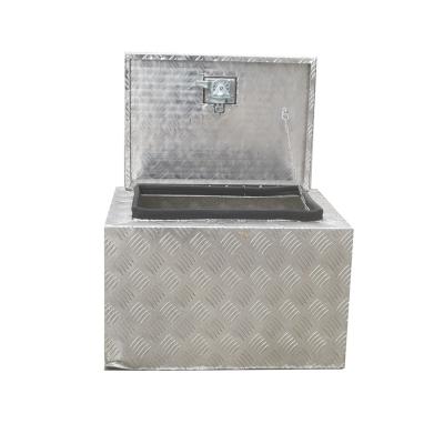 China Aluminum Factory Customized Aluminum Tool Box For Ute Truck Trailer. Aluminum Checker Plate Tool Box for sale