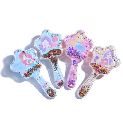 China Decoration mermaid princess printed cute five start shape hair comb for sale