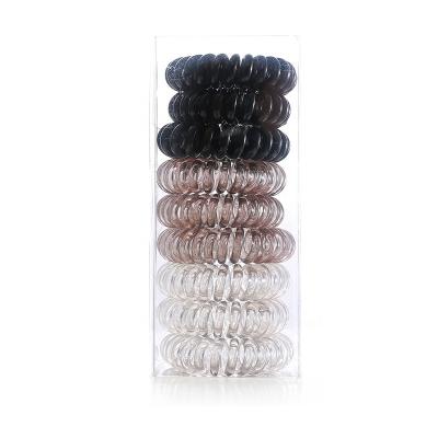 China Wholesale decoration alloy gradient color telephone wiring hair ring with box for sale