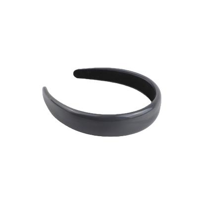 China Decoration Wash Face Headband Female Wide Side Female Leather Hair Band for sale