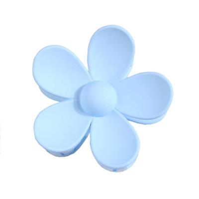 China Hot Sale Plastic Acrylic Hair Decoration Flower Hair Claw Frosted Flower Hair Claw Large Matte Flower Hair Claw Clips For Women Girl for sale