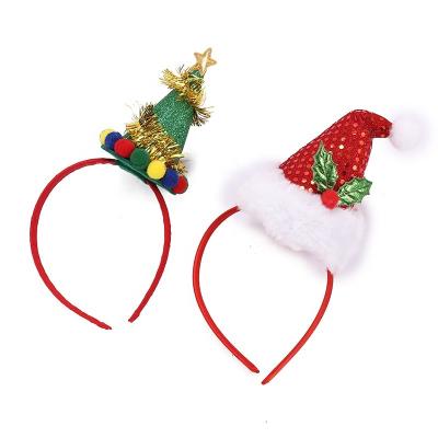 China Christmas Hat Hair Bands Headdress Hair Bands Christmas Day Decorative Children's Hair Ornaments Wholesale for sale