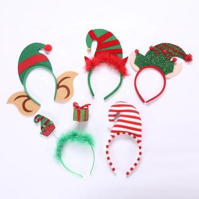 China 2022 Hair Decoration Christmas Headdress Christmas Hat Hair Bands for sale