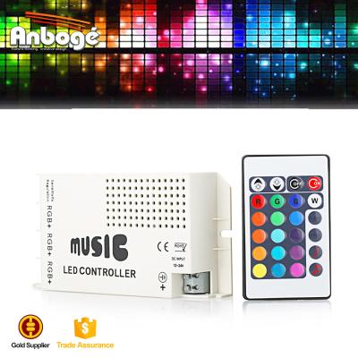 China For RGB LED Strips 24 IR Outdoor 3 Channel RGB Music Master Controller 12-24V 6A For LED Strip Tape Ribbon for sale