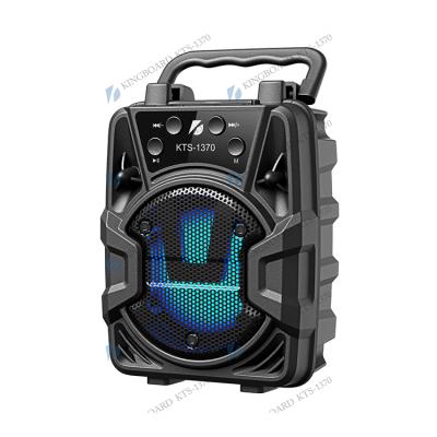 China No Sound KTS-1370 5w Loudspeaker 3 Inch Led Flashlight Plastic USB Mini Radio for sale