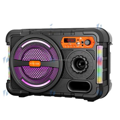 China No Knots DJ Party Wireless Portable BT Outdoor Speakers With TWS&FM&USB 6.5 Inch KTS-1308 Factory Price for sale