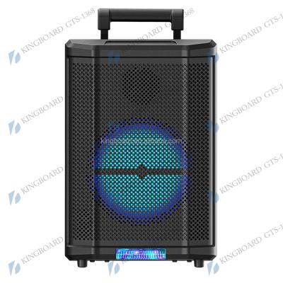 China No Knots Wireless Portable Outdoor Party Multifunctional BT DJ Trolley Speaker With TWS&FM&USB 8 Inch KTS-1368 Factory Price for sale