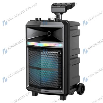 China No Knots Wireless Portable Outdoor Party Multifunctional BT DJ Trolley Speaker With TWS&FM&USB 8 Inch KTS-1169 Factory Price for sale