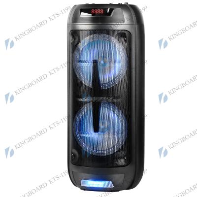 China No Knots DJ Party Wireless Portable BT Outdoor Speakers With TWS&FM&USB Dual 8 Inch Factory Price KTS-1199 for sale