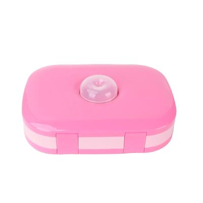 China Bentfun Brand 5 Individual Compartments BPA Pink Small Storage Container Kids Mini Food Storage Box Viable Free Plastic Reusable Bento Box for sale