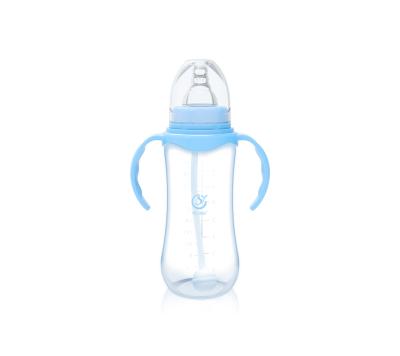 China BPA Free Wide Caliber 240ml Baby Bottle Without Straw Set for sale