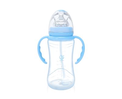 China BPA Free Wide Caliber 300ml Baby Bottle Without Straw Set for sale